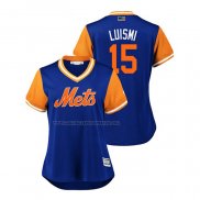 Maglia Baseball Donna New York Mets Luis Guillorme 2018 Llws Players Weekend Luismi Blu