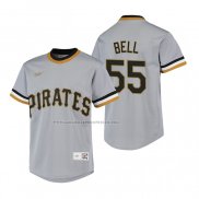 Maglia Baseball Bambino Pittsburgh Pirates Josh Bell Cooperstown Collection Road Grigio